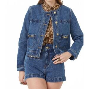 NEW SUNCOO darryl jean jacket in blue